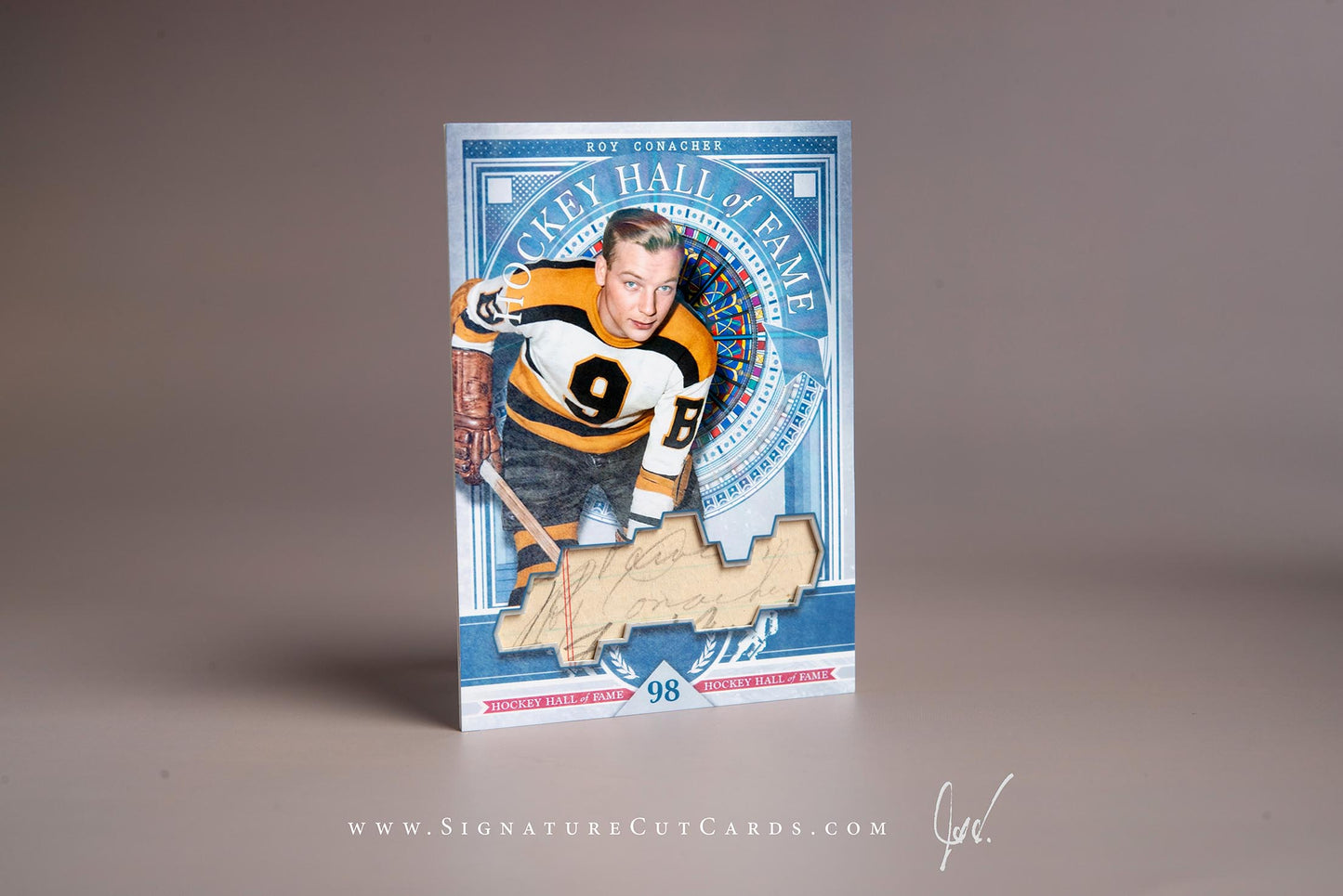 Roy Conacher Boston Bruins Signature Cut Card Autograph