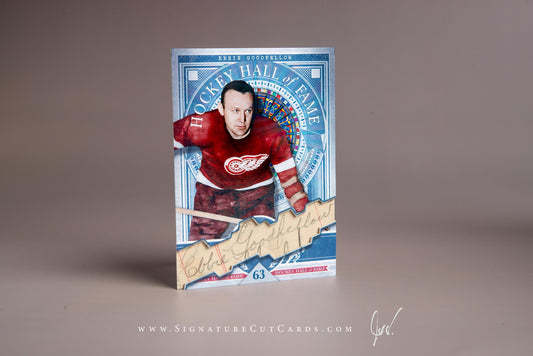 Ebbie Goodfellow Detroit Red Wings Signature Cut Card Autograph
