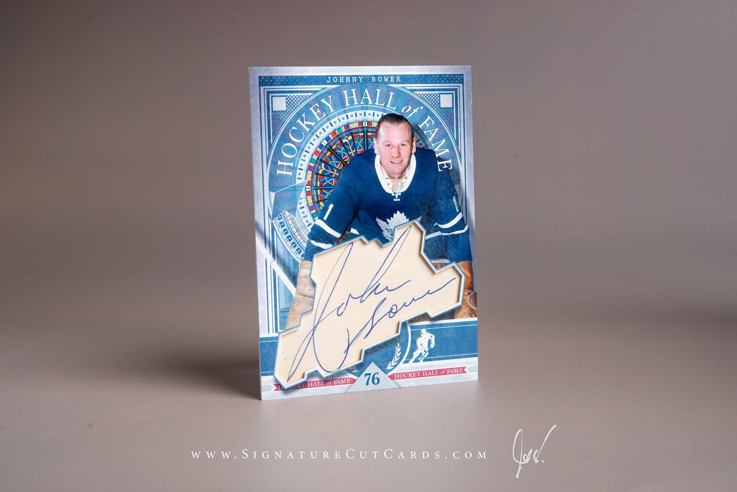 Johnny Bower Toronto Maple Leafs Signature Cut Card Autograph