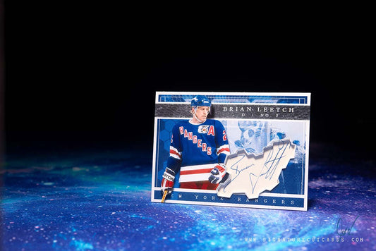 Brian Leetch New York Rangers Expansion Era Signature Cut Card