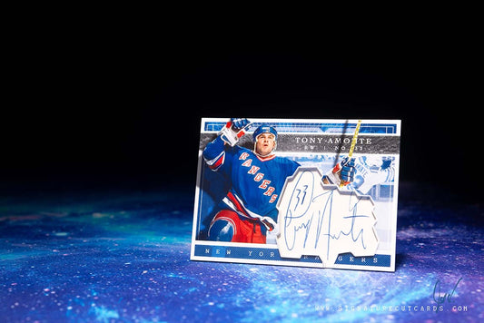 Tony Amonte New York Rangers Expansion Era Signature Cut Card