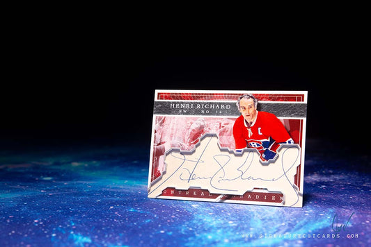 Henri Richard Montreal Canadiens Expansion Era Signature Cut Card