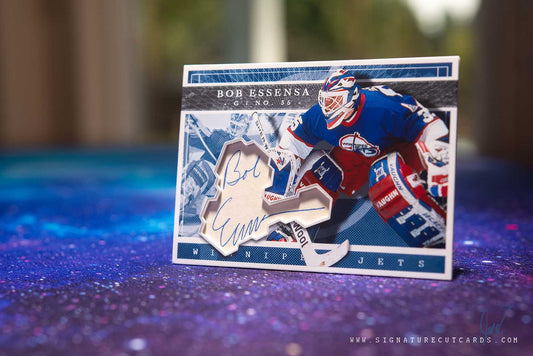 Bob Essensa Winnipeg Jets Expansion Era Signature Cut Card
