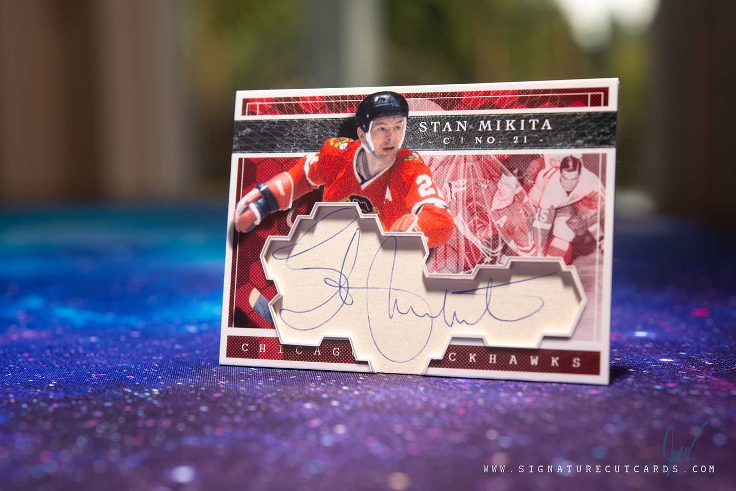 Stan Mikita Chicago Blackhawks Expansion Era Signature Cut Card