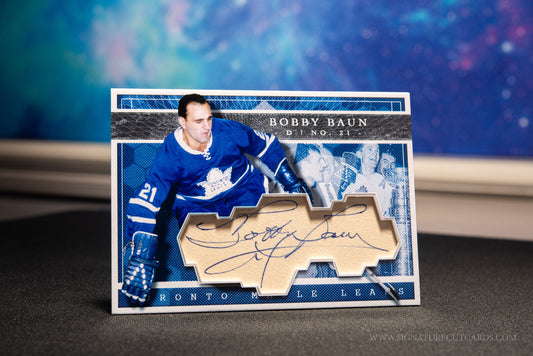 Bobby Baun Toronto Maple Leafs Expansion Era Signature Cut Card