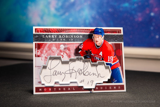 Larry Robinson Montreal Canadiens Expansion Era Signature Cut Card