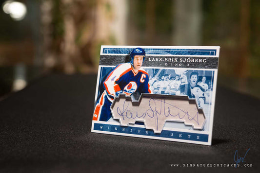 Lars-Erik Sjoberg Winnipeg Jets Expansion Era Signature Cut Card