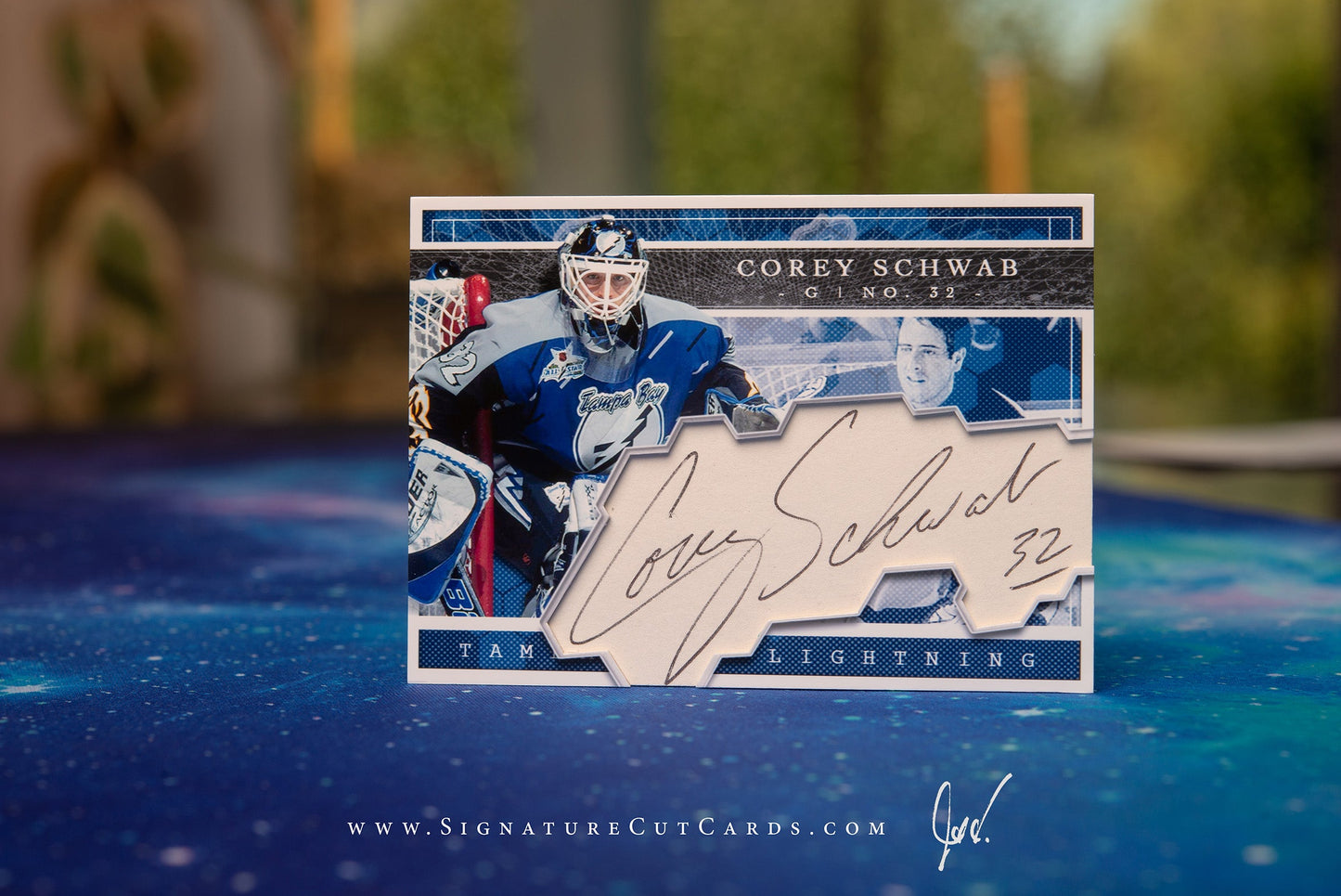 Cory Schwab Tampa Bay Lightning Expansion Era Signature Cut Card