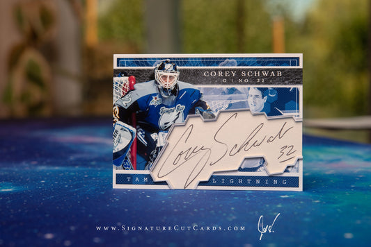 Cory Schwab Tampa Bay Lightning Expansion Era Signature Cut Card
