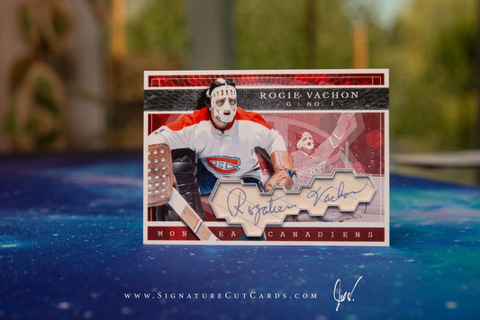 Rogie Vachon Montreal Canadiens Expansion Era Signature Cut Card