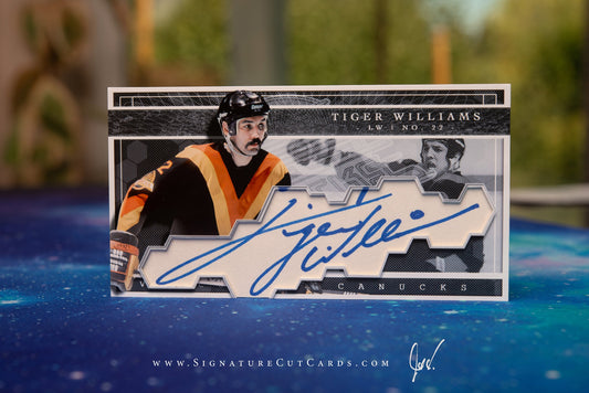 Tiger Williams Vancouver Canucks Expansion Era Signature Cut Card