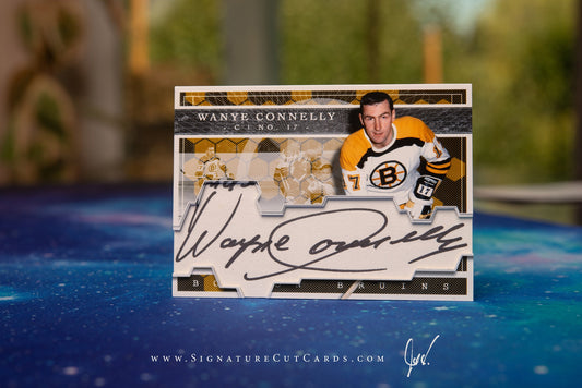 Wayne Connelly Boston Bruins Expansion Era Signature Cut Card