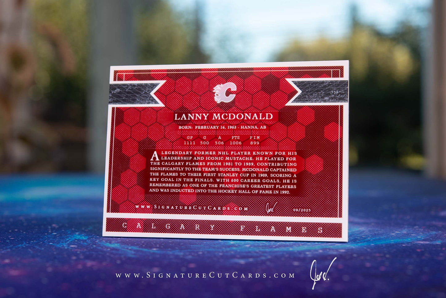 Lanny McDonald Calgary Flames Expansion Era Signature Cut Card