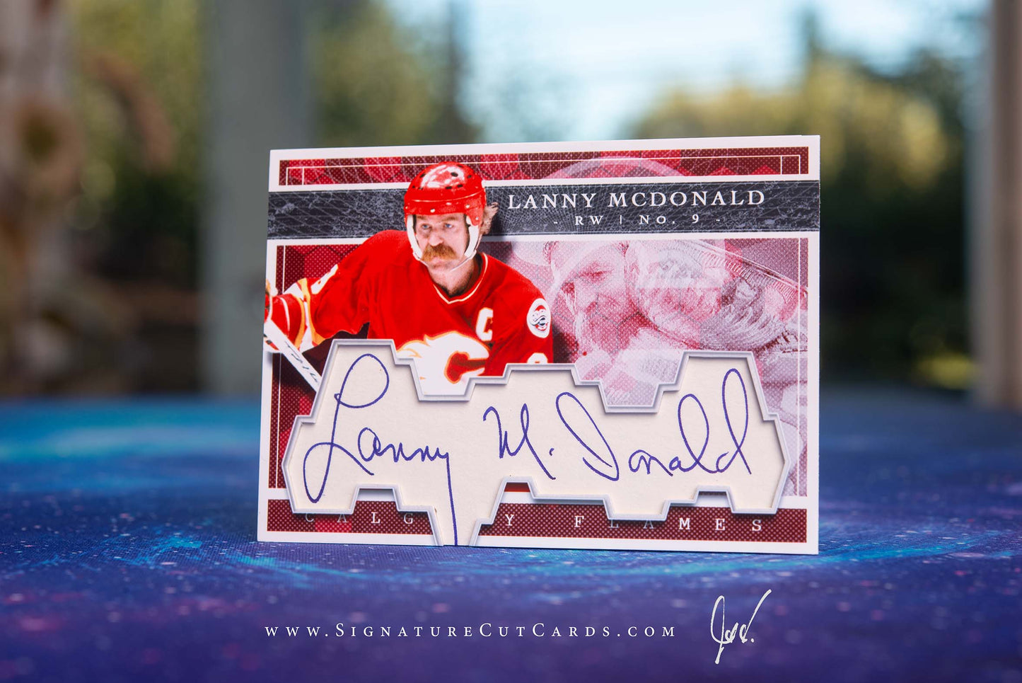 Lanny McDonald Calgary Flames Expansion Era Signature Cut Card