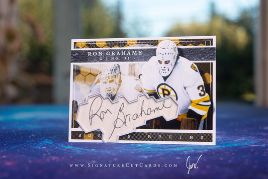 Ron Graham Boston Bruins Expansion Era Signature Cut Card