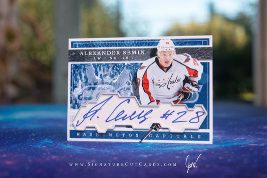 Alexander Semin Washington Capitals Expansion Era Signature Cut Card