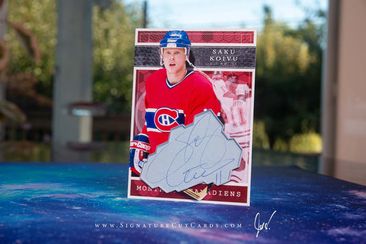 Saku Koivu Montreal Canadiens Expansion Era Signature Cut Card *Large
