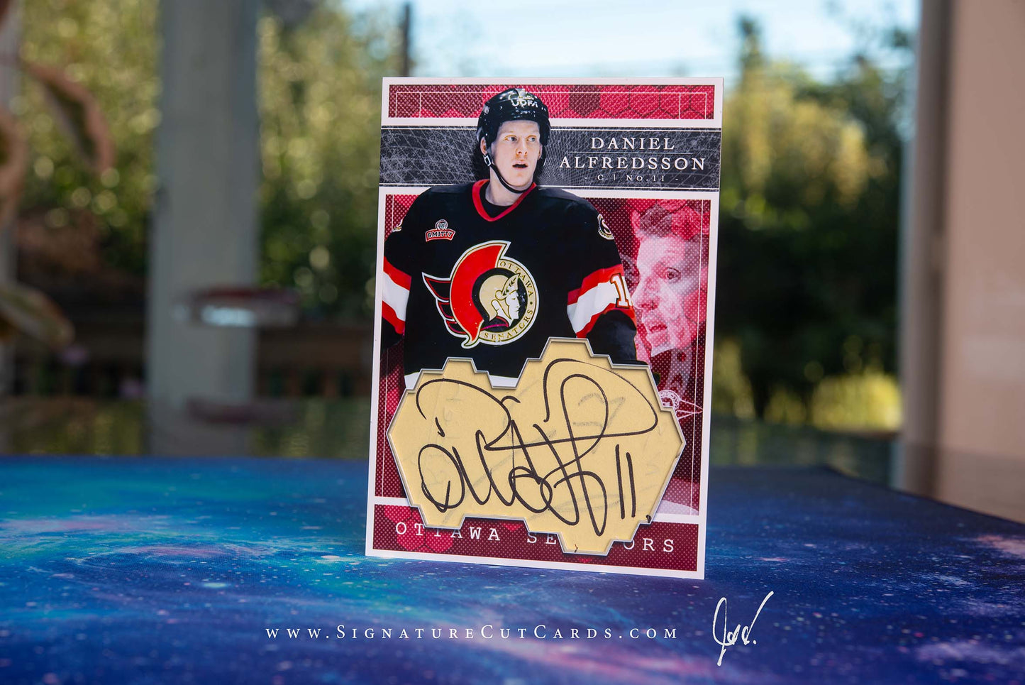 Daniel Alfredsson Ottawa Senators Expansion Era Signature Cut Card *Large