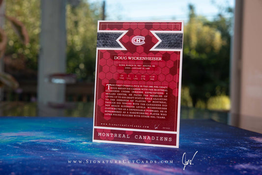Doug Wickenheiser Montreal Canadiens Signature Cut Card Back