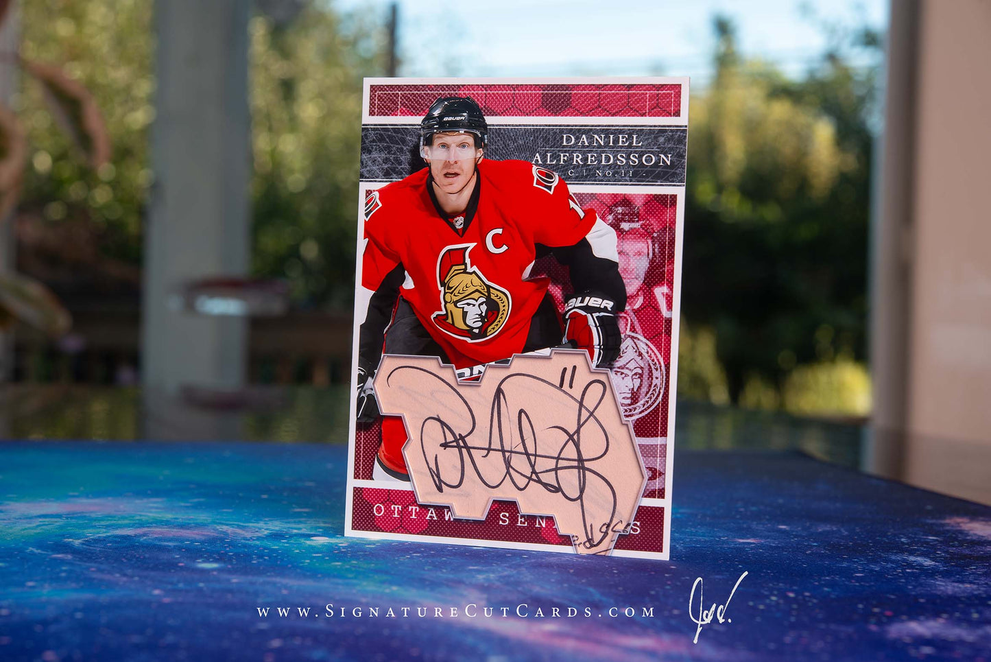 Daniel Alfredsson Ottawa Senators Expansion Era Signature Cut Card *Large