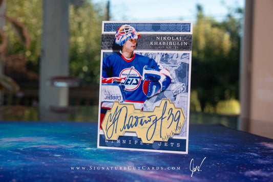 Nikolai Khabibulin Winnipeg Jets Expansion Era Signature Cut Card *Large