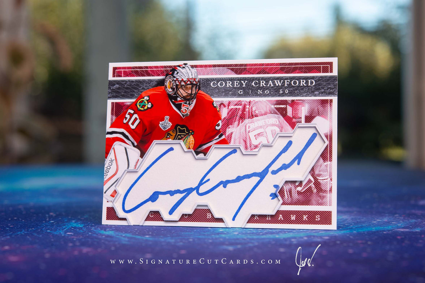 Corey Crawford Chicago Blackhawks Expansion Era Signature Cut Card