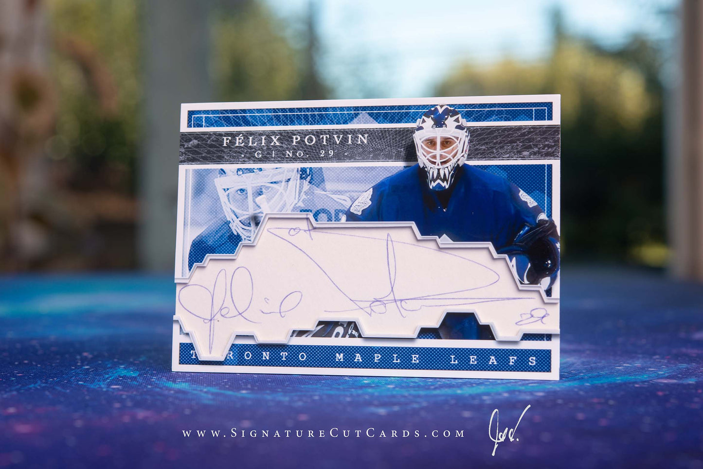Felix Potvin Toronto Maple Leafs Expansion Era Signature Cut Card