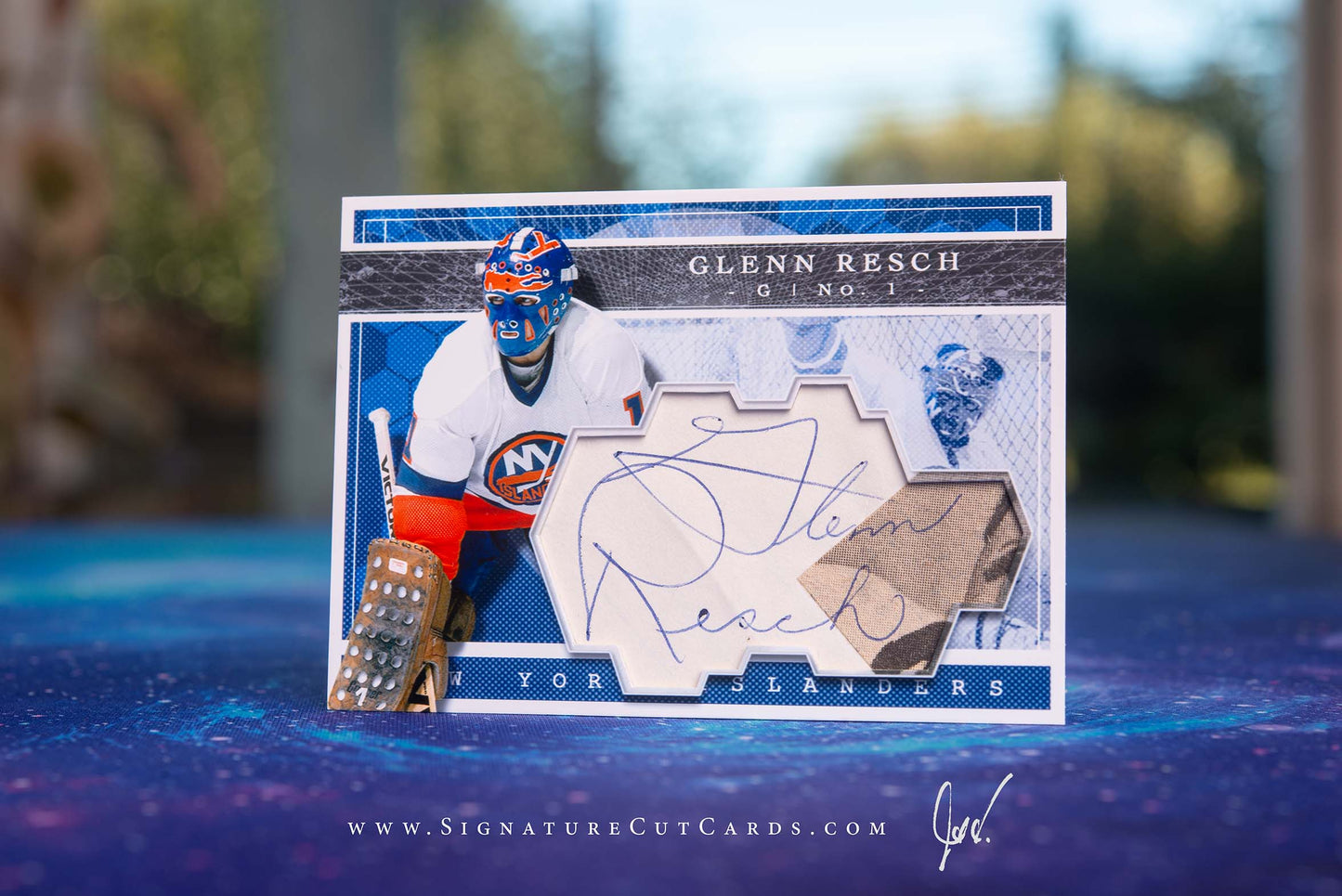 Glenn Resch New York Islanders Expansion Era Signature Cut Card