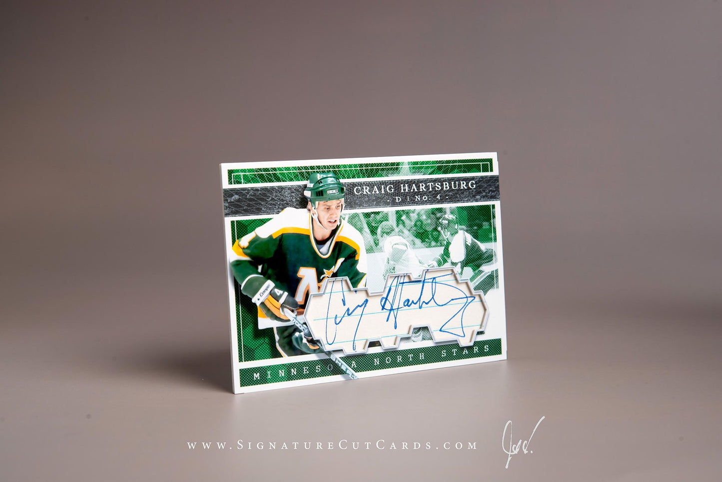 Craig Hartsburg Minnesota North Stars Signature Cut Card Autograph