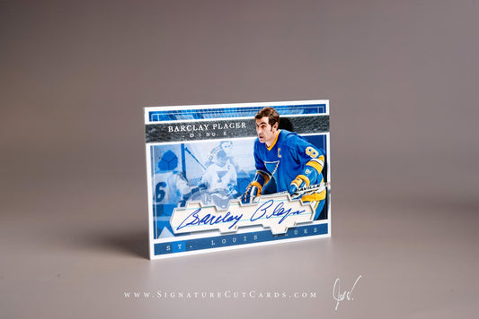 Barclay Plager St. Louis Blues Signature Cut Card Autograph
