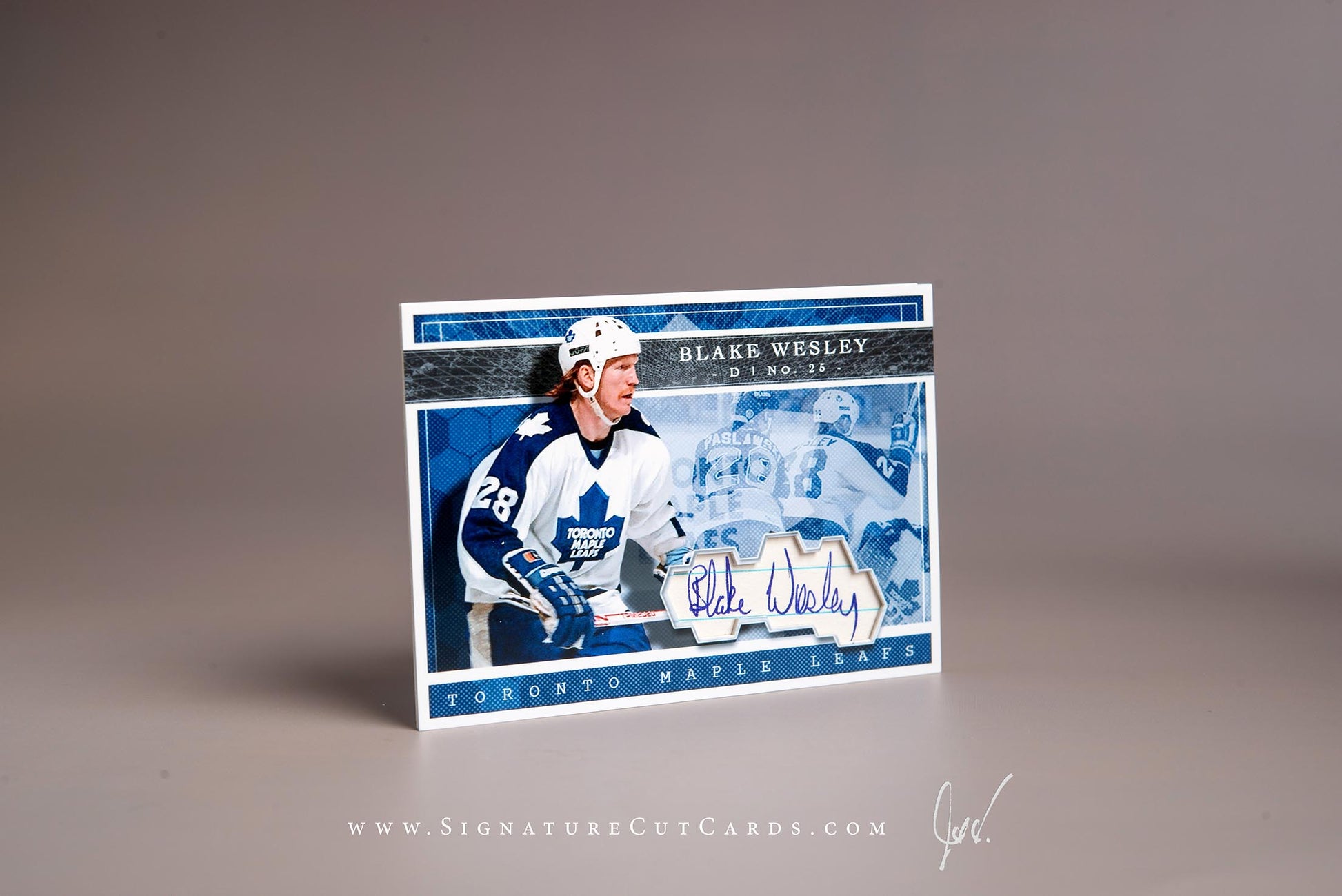 Blake Wesley Toronto Maple Leafs Signature Cut Card Autograph