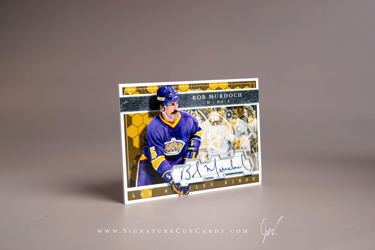 Bob Murdoch Los Angeles Kings Signature Cut Card Autograph