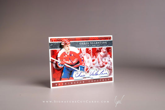 Chris Valentine Washington Capitals Signature Cut Card Autograph