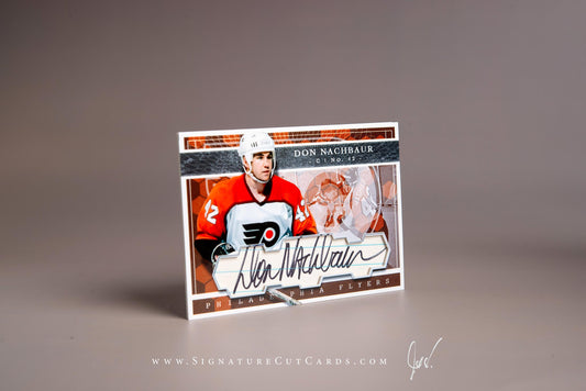 Don Nachbaur Philadelphia Flyers Signature Cut Card Autograph