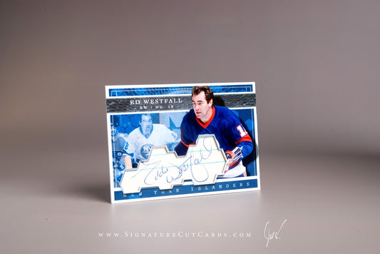 Ed Westfall New York Islanders Signature Cut Card Autograph