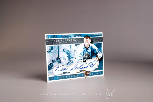 Ken Schinkel Pittsburgh Penguins Signature Cut Card Autograph