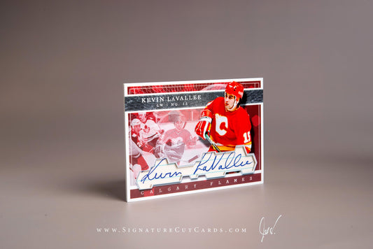 Kevin Lavallee Calgary Flames Signature Cut Card Autograph