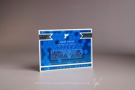 Larry Patey St. Louis Blues Signature Cut Card Back