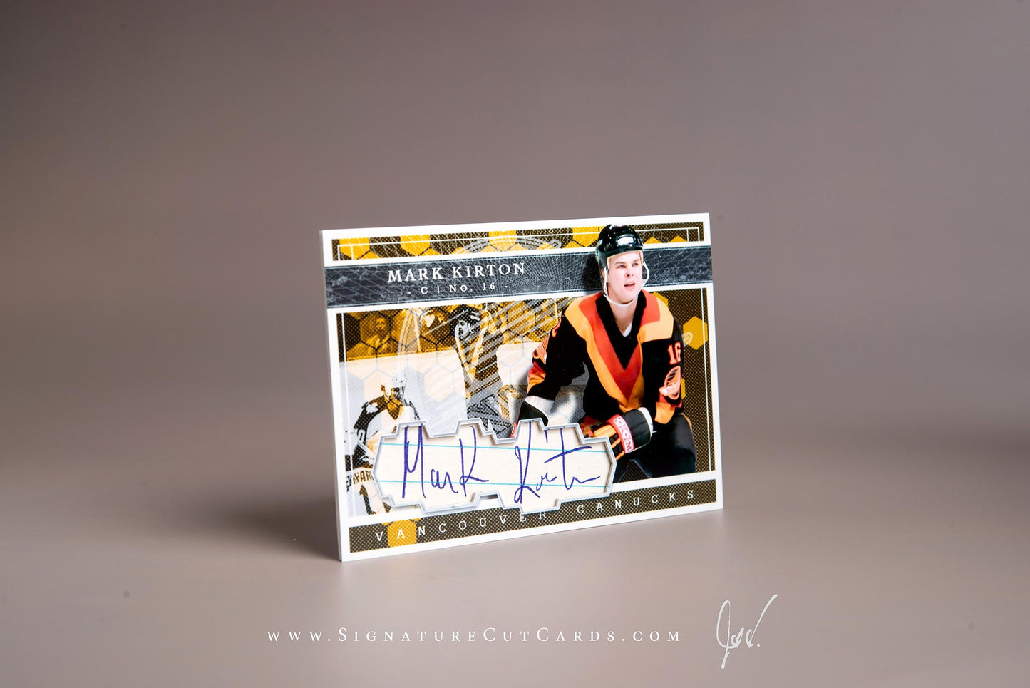 Mark Kirton Vancouver Canucks Signature Cut Card Autograph