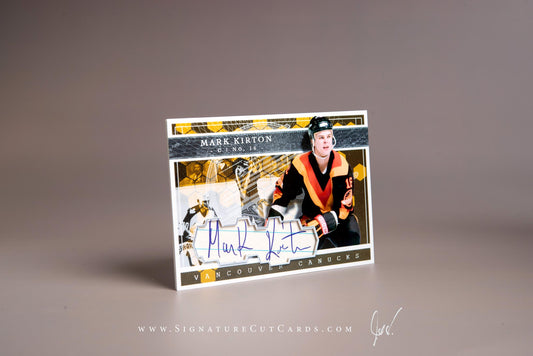 Mark Kirton Vancouver Canucks Signature Cut Card Autograph