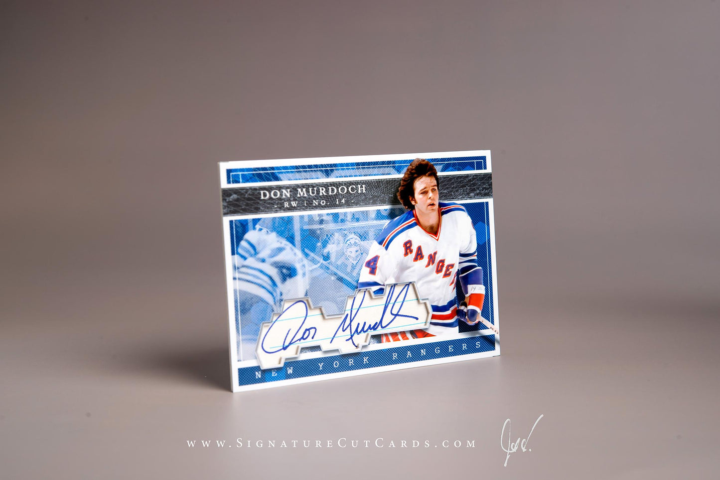 Don Murdoch New York Rangers Signature Cut Card Autograph