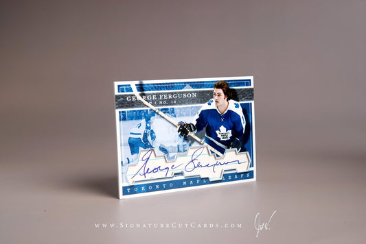 George Ferguson Toronto Maple Leafs Signature Cut Card Autograph