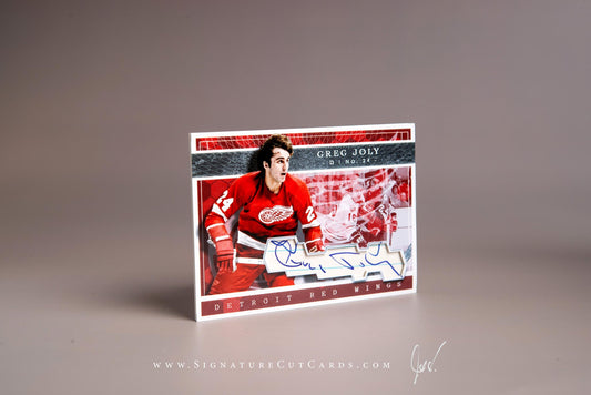 Greg Joly Detroit Red Wings Signature Cut Card Autograph