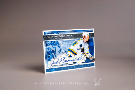 Jack Brownschidle St. Louis Blues Signature Cut Card Autograph