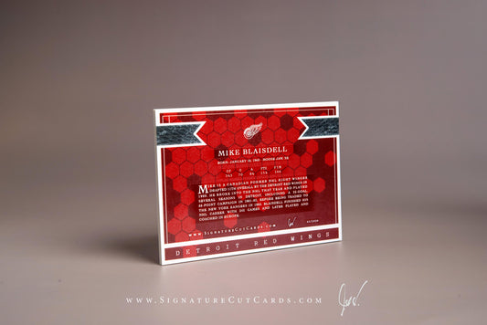 Mike Blaisdell Detroit Red Wings Signature Cut Card Back