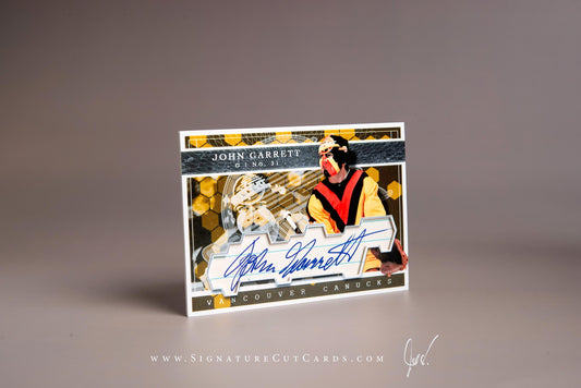 John Garrett Vancouver Canucks Signature Cut Card Autograph
