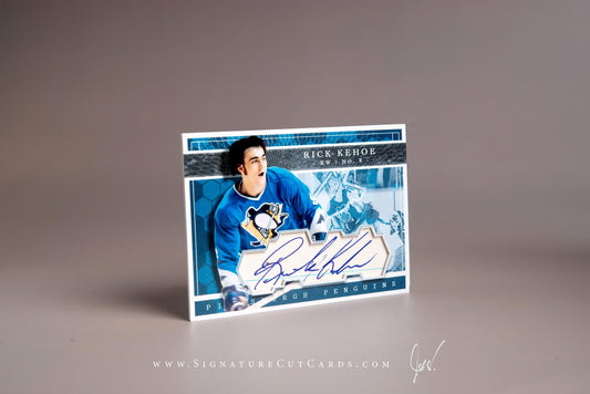 Rick Kehoe Pittsburgh Penguins Signature Cut Card Autograph