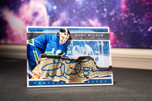 Dunc Wilson Vancouver Canucks Expansion Era Signature Cut Card