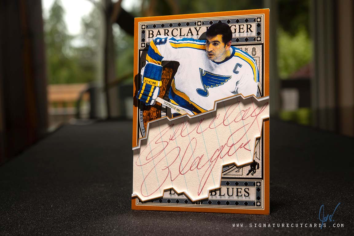 Barclay Plager St. Louis Blues Expansion Era Signature Cut Card