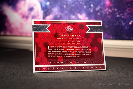 Zdeno Chara Ottawa Senators Signature Cut Card Back
